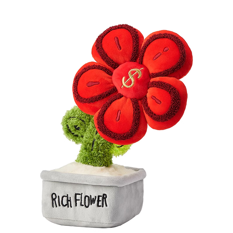 POP SUNDAY有钱花2024新款rich flower潮玩毛绒招财摆件节日礼物