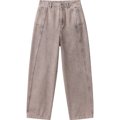 播商场同款废土风水洗牛仔裤女春新款高腰复古长裤BDS1KD1497