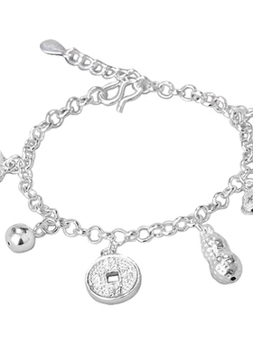 足银民族风多宝手亲子镯宝宝礼物