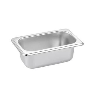 不锈钢份数盆长方形份数盒带盖特厚方盆快餐车菜盆子盛菜盘果酱盒