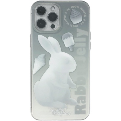 苹果灰色兔子iPhone16手机壳个性