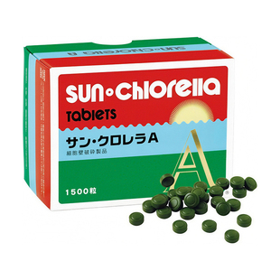 日本Sun Chlorella破壁小球藻1500粒碱性食品59种复合营养补充剂