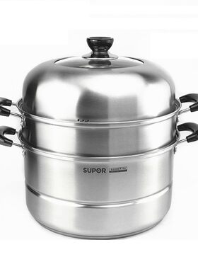 SUPOR/苏泊尔304钢双层多用蒸锅