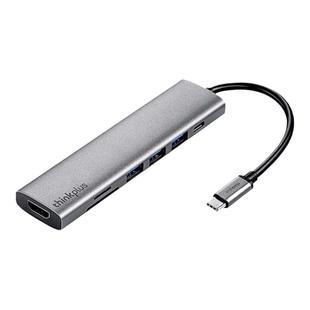 联想Type-C扩展坞USB-C转HDMI PD快充SD/TF卡苹果华为笔记本通用