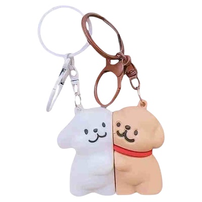 治愈系一二布布情侣钥匙扣