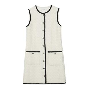 BLANK LABEL 极简质感立体剪裁经典小香风无袖连衣裙高级感背心裙