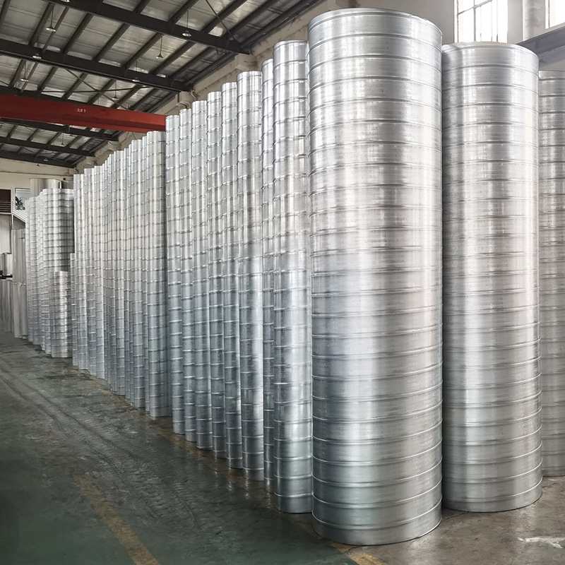 304不锈钢螺旋风管加工镀锌白铁皮通风管道201排烟管圆形烟囱