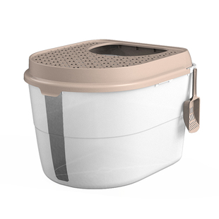 美卡顶入式猫砂盆超特大号全封闭式防外溅猫厕所猫沙屎盆子锁砂盆