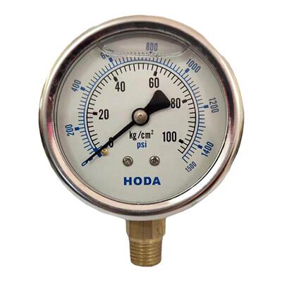HODA YN60耐震压力表抗震油压表防震液压表真空表0-100 150 250KG