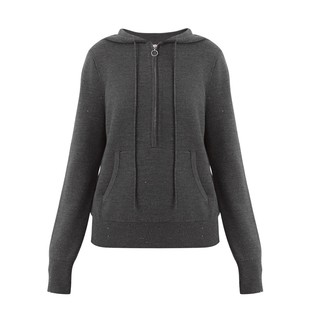 AMAS{阿玛家专柜}商场同款百搭休闲运动连帽毛针织衫卫衣女538083