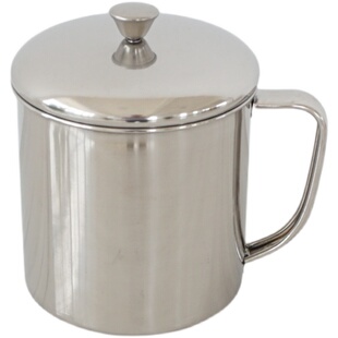 316L/304大容量不锈钢口杯子有带盖水杯泡面碗温奶杯茶缸13CM15CM