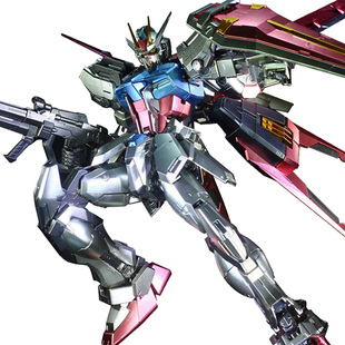 千手万代金属色MG翔翼型突击RM敢达空战型强袭高达1/100拼装模型