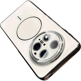 适用华为mate70Pro+手机壳新款mate80promax细圈磁吸60轻奢自带镜头膜pura70专用50防摔网红超火情侣款保护套