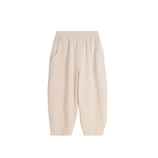 沫沫童装冬装女童阔腿裤子2025冬季新款儿童加绒加厚休闲针织长裤