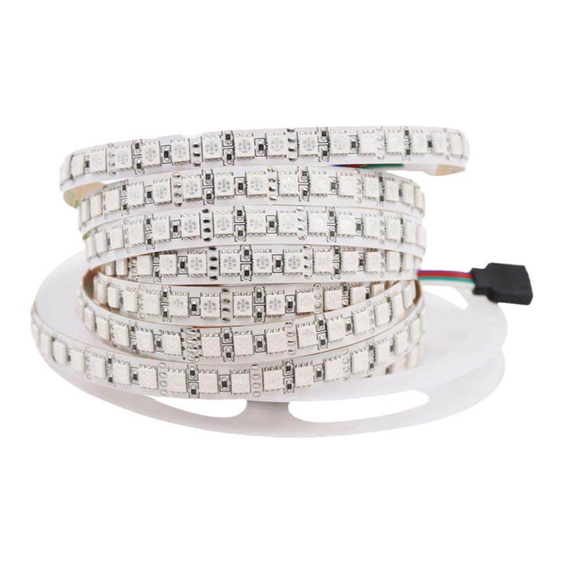 单排12V伏120珠5050高亮LED套管防水灯带软灯条高密度RGB七彩贴片
