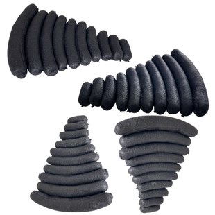 汉服唐风牛角发包垫发抱面垫发条高颅顶秃子乐垫发棒在水一方