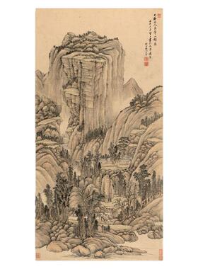 王翚国画仿古画装饰画