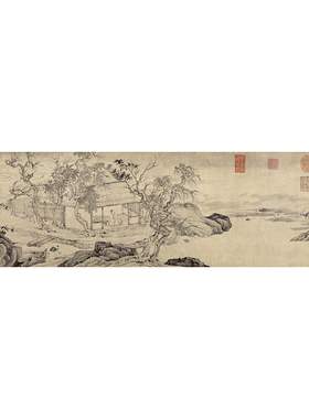 大象画行国画微喷打印明代山水画