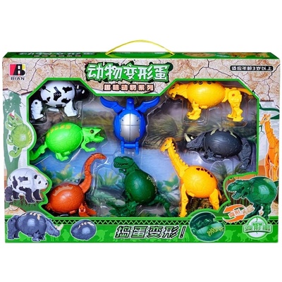 扭蛋恐龙玩具变形蛋扭蛋企鹅摆件
