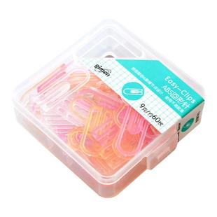 巨门创意ABS回形针彩色曲别针彩色趣味书夹办公归档分类60枚/盒