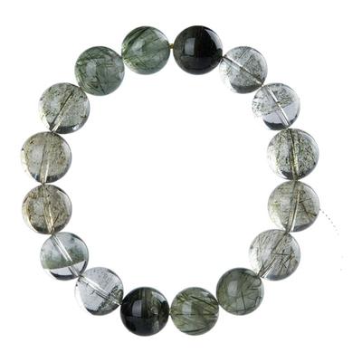 天然绿幽灵水晶手串女绿碧玺绿发晶五行喜木手链高级感收藏级招财