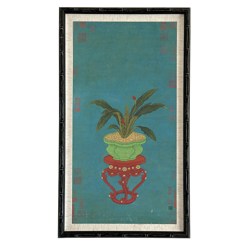 万年青茶室中古文艺挂画