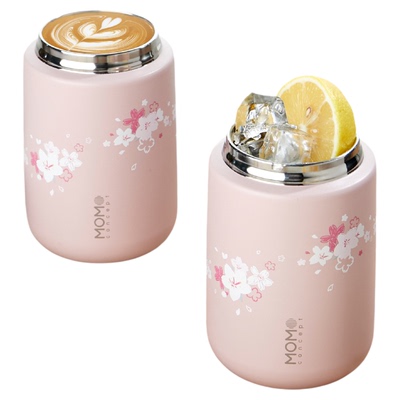 momo保温杯樱花限定拎手女生便携
