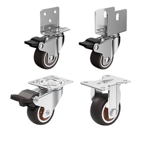 超静音万向轮轮子小号推车承重轮榻榻米定向滑轮家具移动底座脚轮