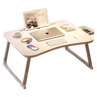拜浦可折叠床上小桌子笔记本电脑桌宿舍学生写字桌床上书桌学习支架家用卧室飘窗桌懒人办公小桌板床头小桌子