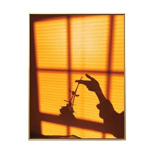 假窗户光影植物装饰画治愈系小清新客厅餐厅墙面挂画斗柜桌面摆画