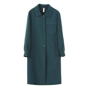 中老年秋冬双面呢羊毛大衣女宽松大码呢子妈妈装毛呢绒外套中长款