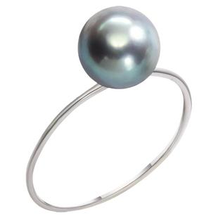 南珠宫18K金海水珍珠戒指 真多麻圆强光精致J060KN