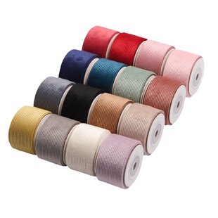 丝绒丝带天鹅绒植绒织带韩国进口DIY发饰黑色绒面缎带包边条辅料