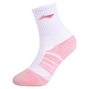 李宁袜子女跑步运动袜加厚毛巾底减震防滑健身羽毛球秋冬保暖防臭