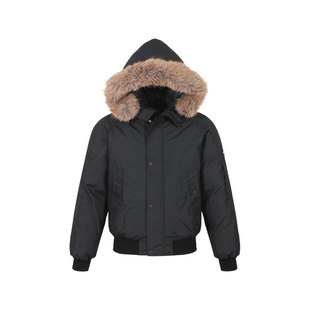 【自营】BURBERRY/博柏利男士飞行夹克连帽羽绒服外套 8091565