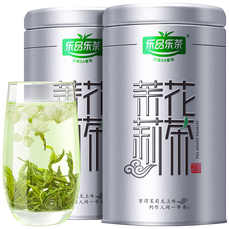 乐品乐茶2024新茶茉莉花茶浓香型特级飘雪绿茶茶叶自己喝官方旗舰