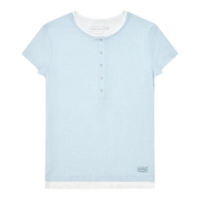 CryingCenter 三色亨利领复古美式假两件亲肤短袖tee 哭喊中心