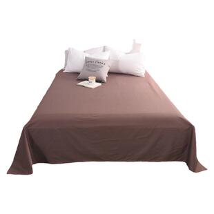 高密度纯棉单件床单棕色咖啡深色全棉被单单人1.2米双人1.51.8米
