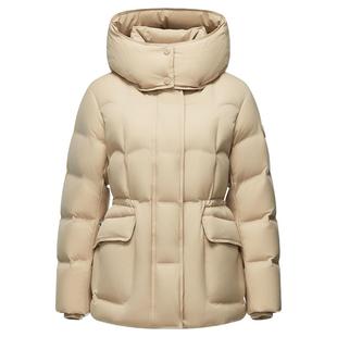 【商场同款】坦博尔鹅绒服女连帽一手长羽绒服保暖舒适外套2025新