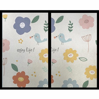 儿童卡通窗户贴膜飞彩透光不透明