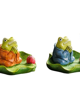 新款禅意小青蛙茶宠摆件茶室茶桌