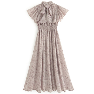 现*花糖家 日系定制GRL甜美超仙清楚系碎花蝴蝶结系带连衣裙tt007