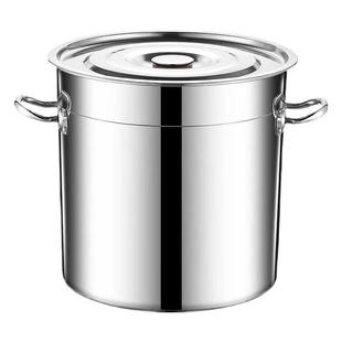 304不锈钢桶汤桶圆桶商用汤锅加厚家用水桶油桶卤锅316大汤锅特厚