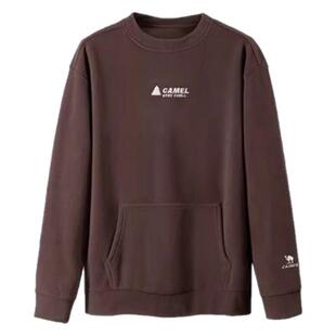 骆驼运动摇粒绒卫衣女款秋冬新款加绒情侣圆领宽松休闲套头长袖男