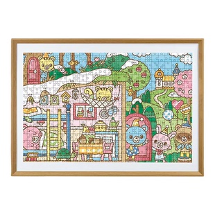 实木拼图专用框1000片50x70平图装裱a3画框75x50cm拼图相框裱框