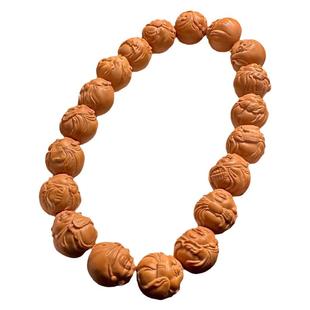 弥勒佛精品猴头手串男款盘玩高端男士文玩桃核雕刻小籽橄榄核精雕