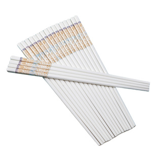 【食品级】抗菌防霉耐温陶瓷筷子10双景德镇正品骨瓷筷子家用高档