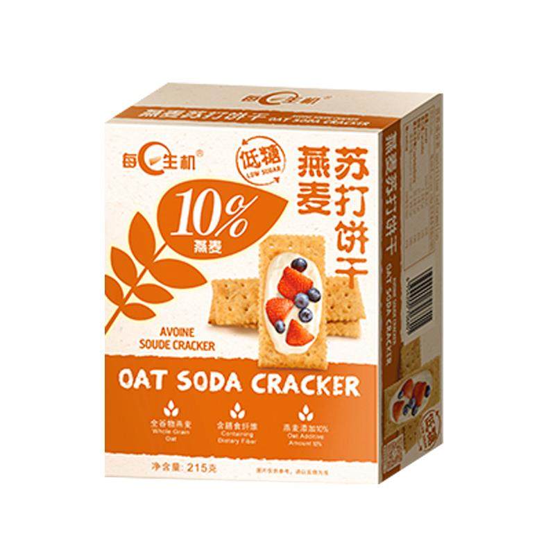 每日生机燕麦黑麦苏打饼干咸味梳打无低糖碱性脂孕妇小零食品代餐