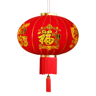 福字新年大红灯笼2026新款大门口挂饰过年春节阳台一对装饰品挂件