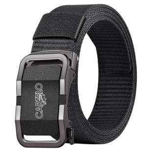 卡帝乐鳄鱼帆布腰带男士加长皮带男胖大码休闲年轻人潮流牛仔裤带